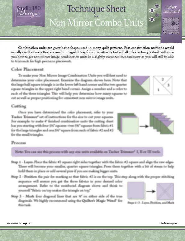 Non Mirror Combo Technique Sheet