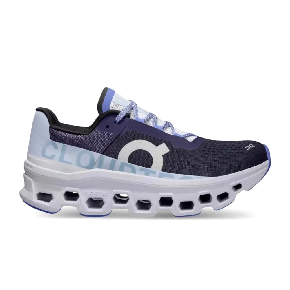 On Women's Cloudmonster Running Shoes - Acai/Lavender