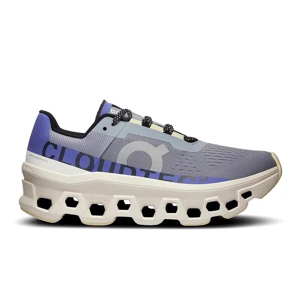 On Women's Cloudmonster Running Shoes - Mist/Blueberry