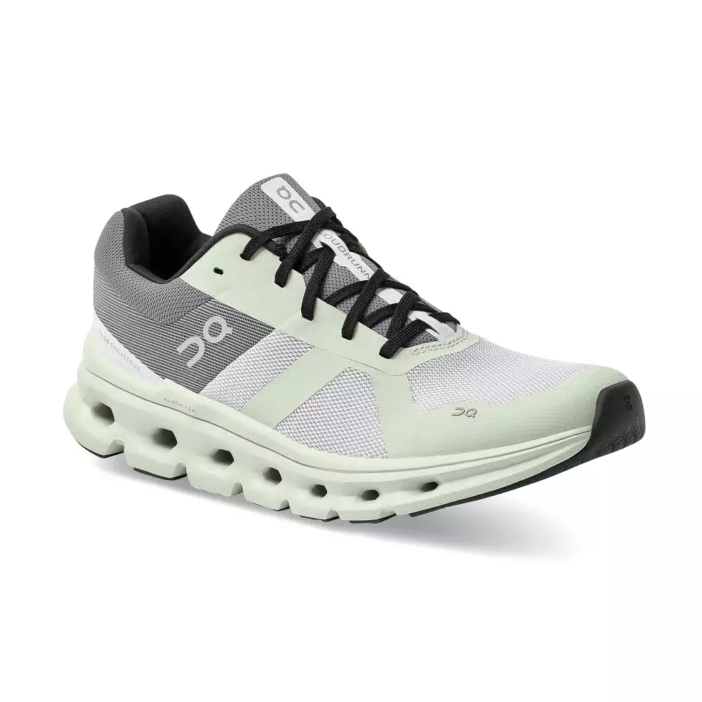 On Women's Cloudrunner Running Shoes - Frost/Aloe