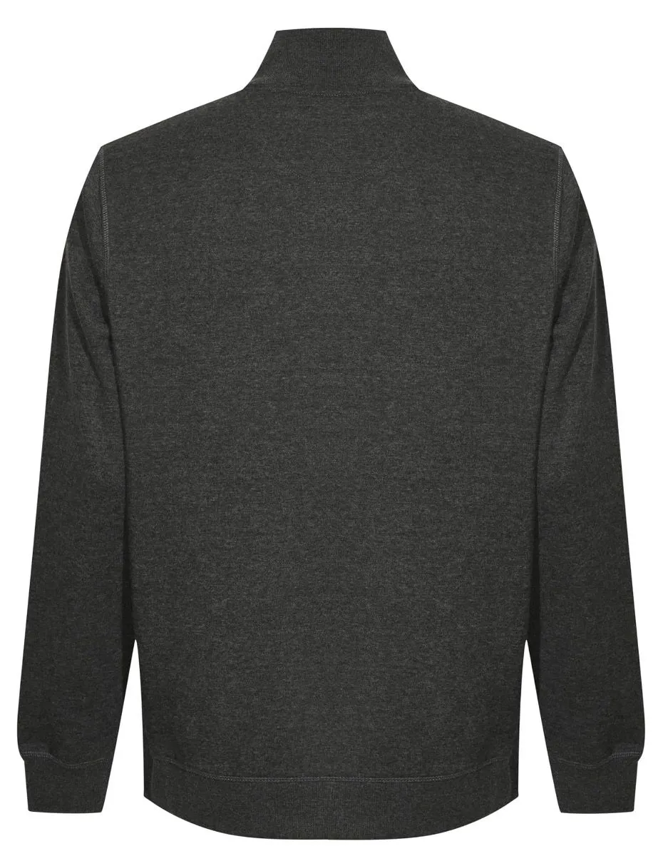 Original Penguin Quarter Zip Sweatshirts DK Charcoal Heather