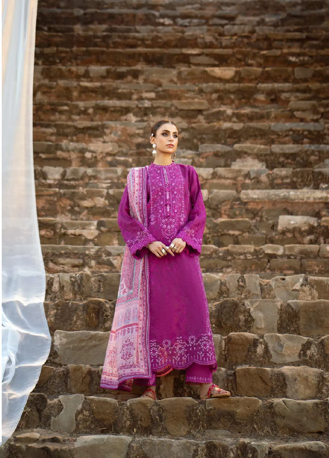 Pardes By Aik Atelier Embroidered Lawn Unstitched 3 Piece Suit - AIK24PL LOOK-04