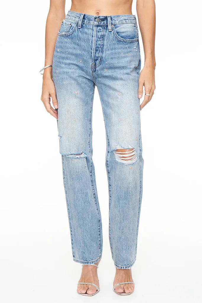 Pistola - Cassie Super High Rise Straight Jeans - Distressed City Lights *FINAL SALE