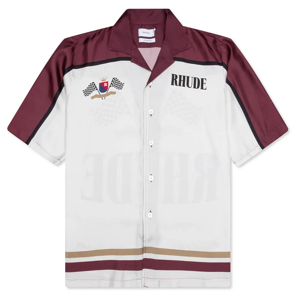 Racing Team Shirt - White/Maroon