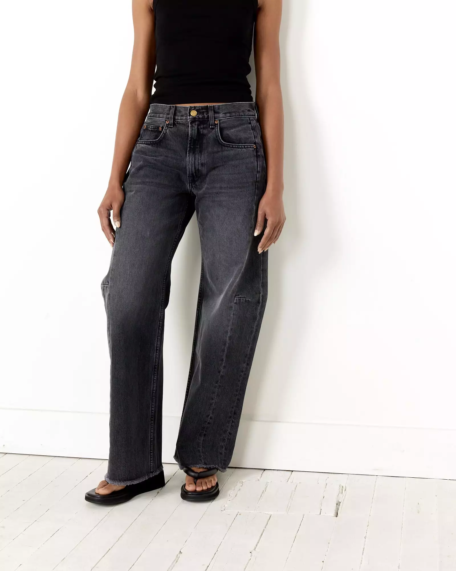 Relaxed Lasso Long Jean in Stil Black