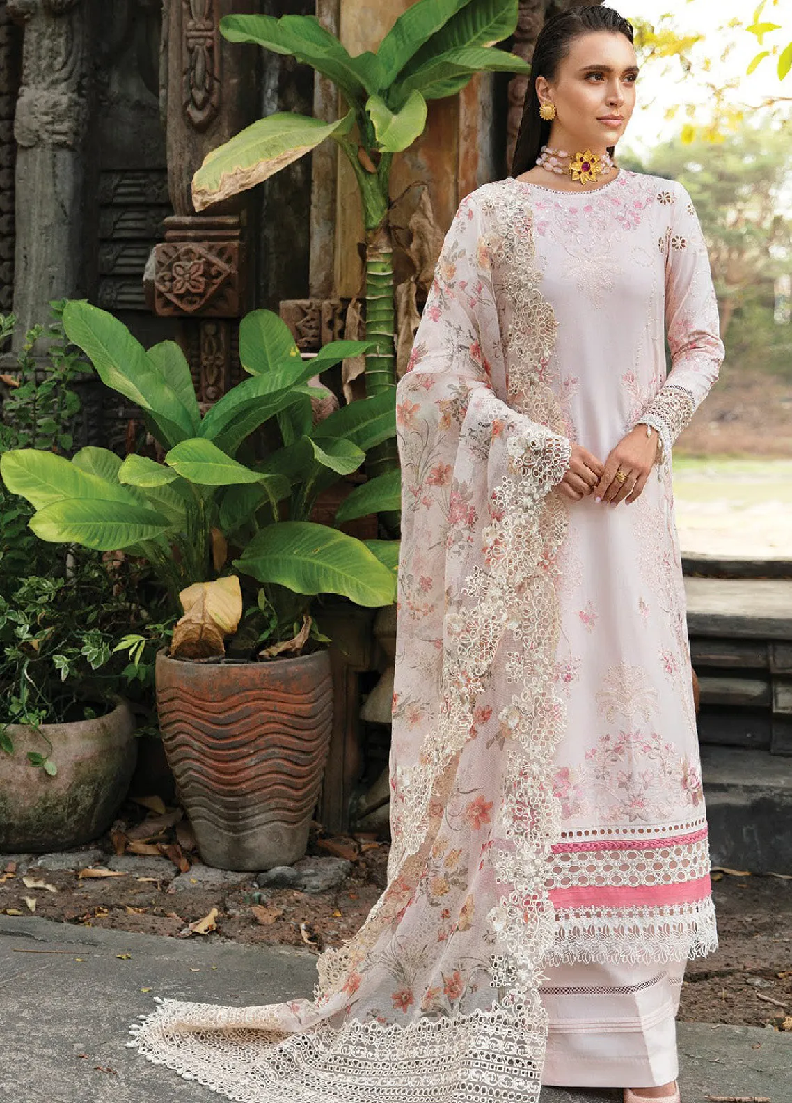 Reve By Serene Luxury Embroidered Lawn 3 Piece Unstitched Suit S24RLL SL-62