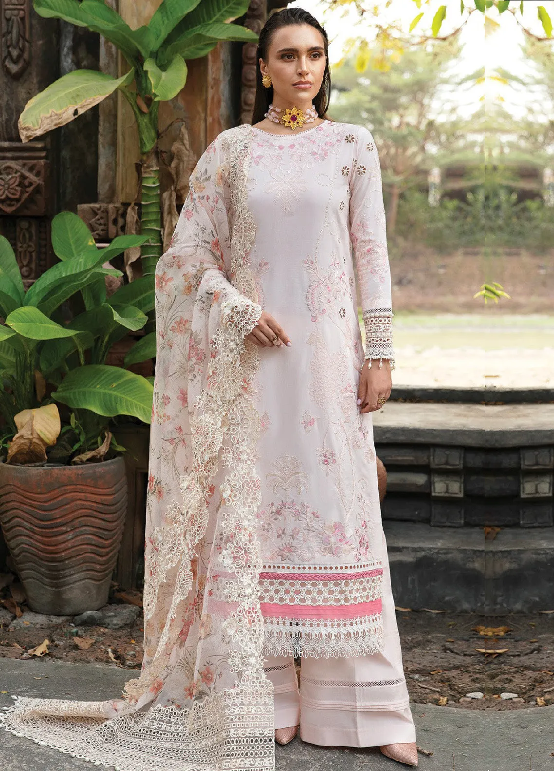 Reve By Serene Luxury Embroidered Lawn 3 Piece Unstitched Suit S24RLL SL-62