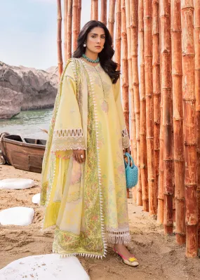 Siraa by Sadaf Fawad Khan Embroidered Lawn Unstitched 3Pc Suit - Amani (A)