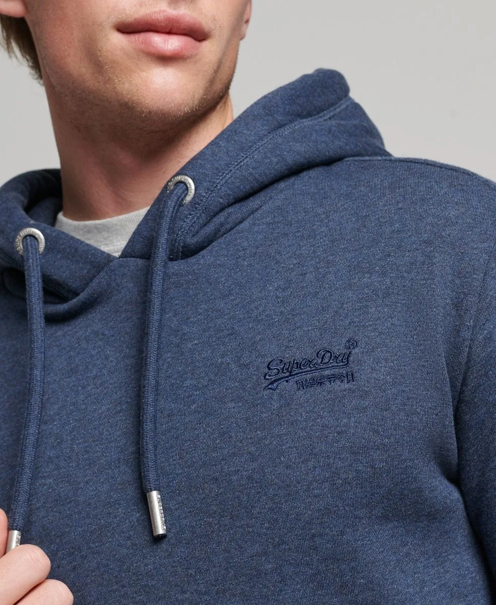 Superdry Vintage Embroided Logo Hooded Sweatshirts Vintage Navy Marl