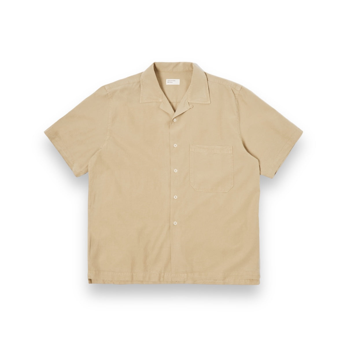 Universal Works Camp II Shirt 30269 Gardenia Lycot summer oak