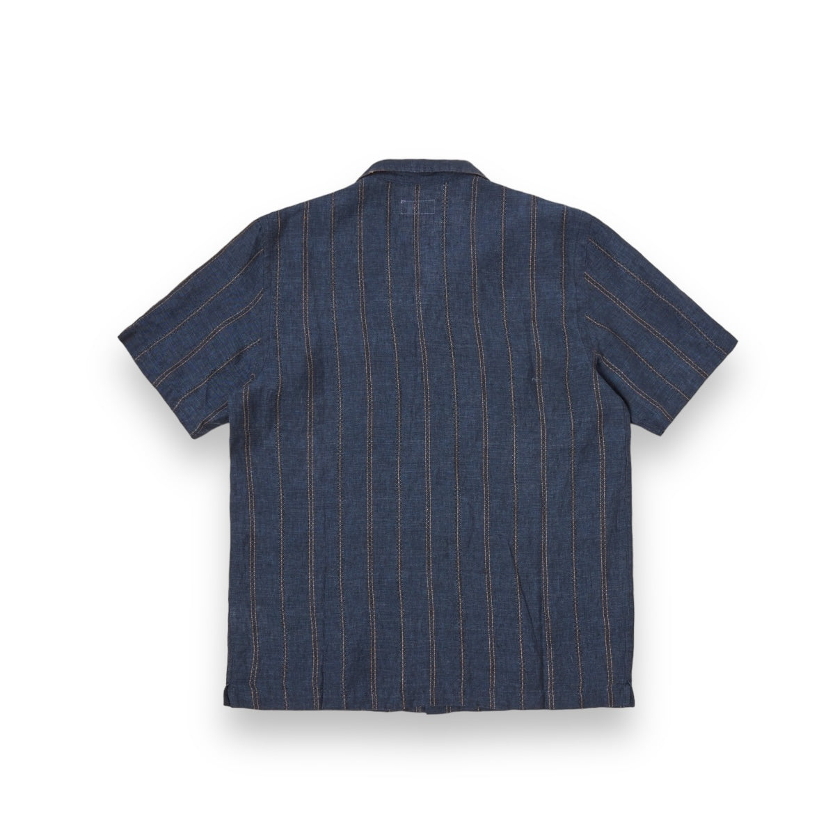 Universal Works Road Shirt 30259 stripe linen navy