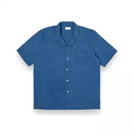 Universal Works Road Shirt Indigo Seersucker 30656 washed indigo