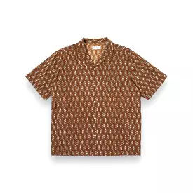 Universal Works Road Shirt Paisley Block 30179 brown