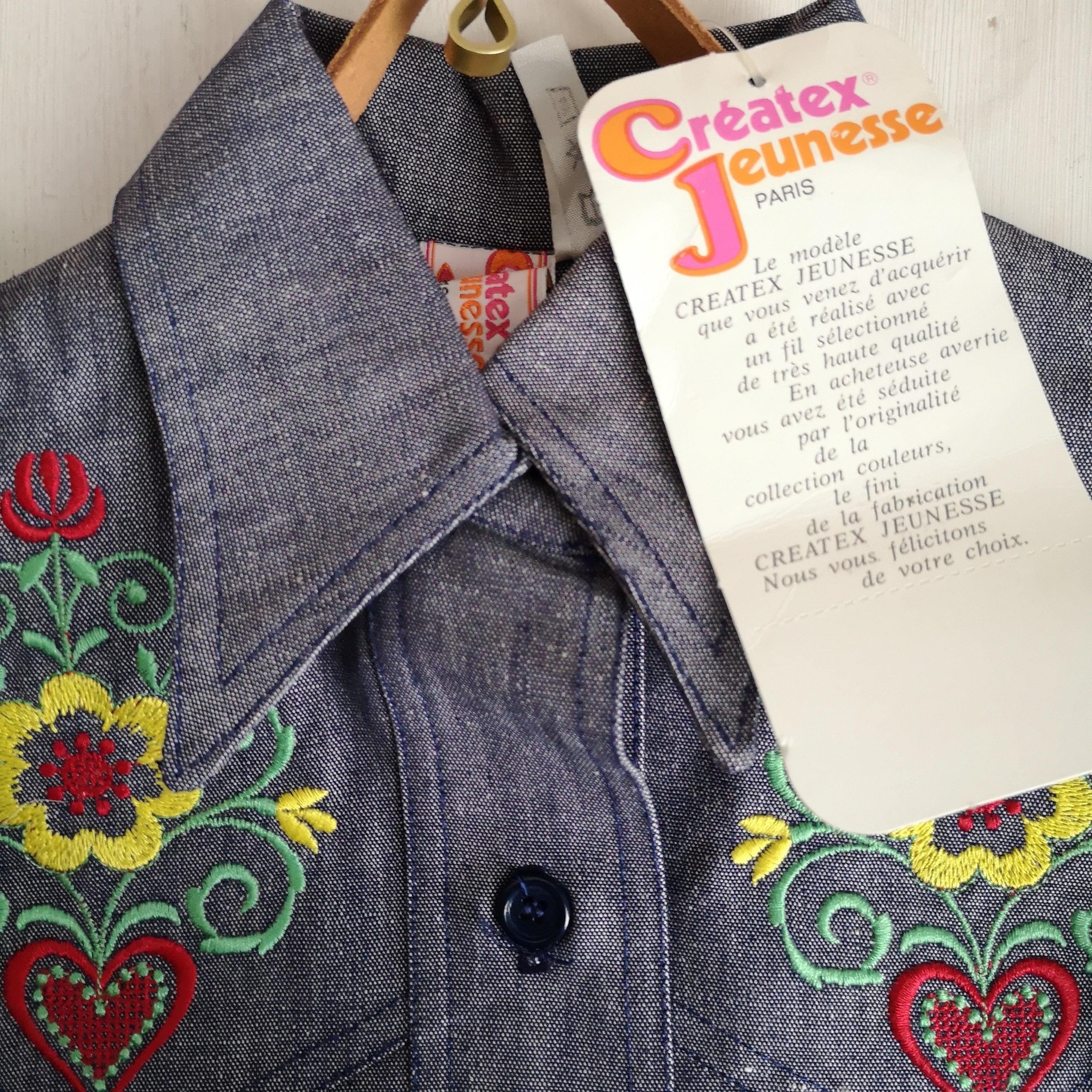 [Unworn]  VINTAGE denim shirt 6Y (dead stock)