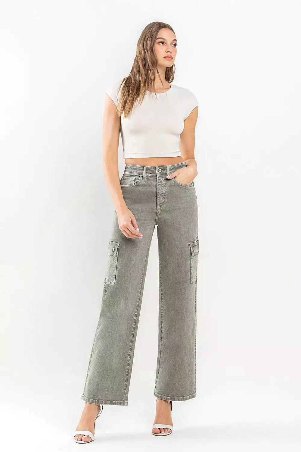 Vervet by Flying Monkey 90's Super High Rise Cargo Jeans