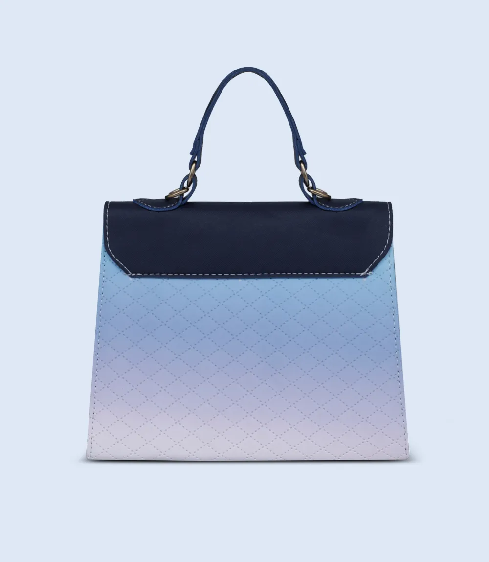 WB2404-BLUE-Women Shoulder Bag