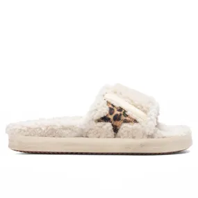 Women's Shearling Poolstar - Beige/Brown Black Leo