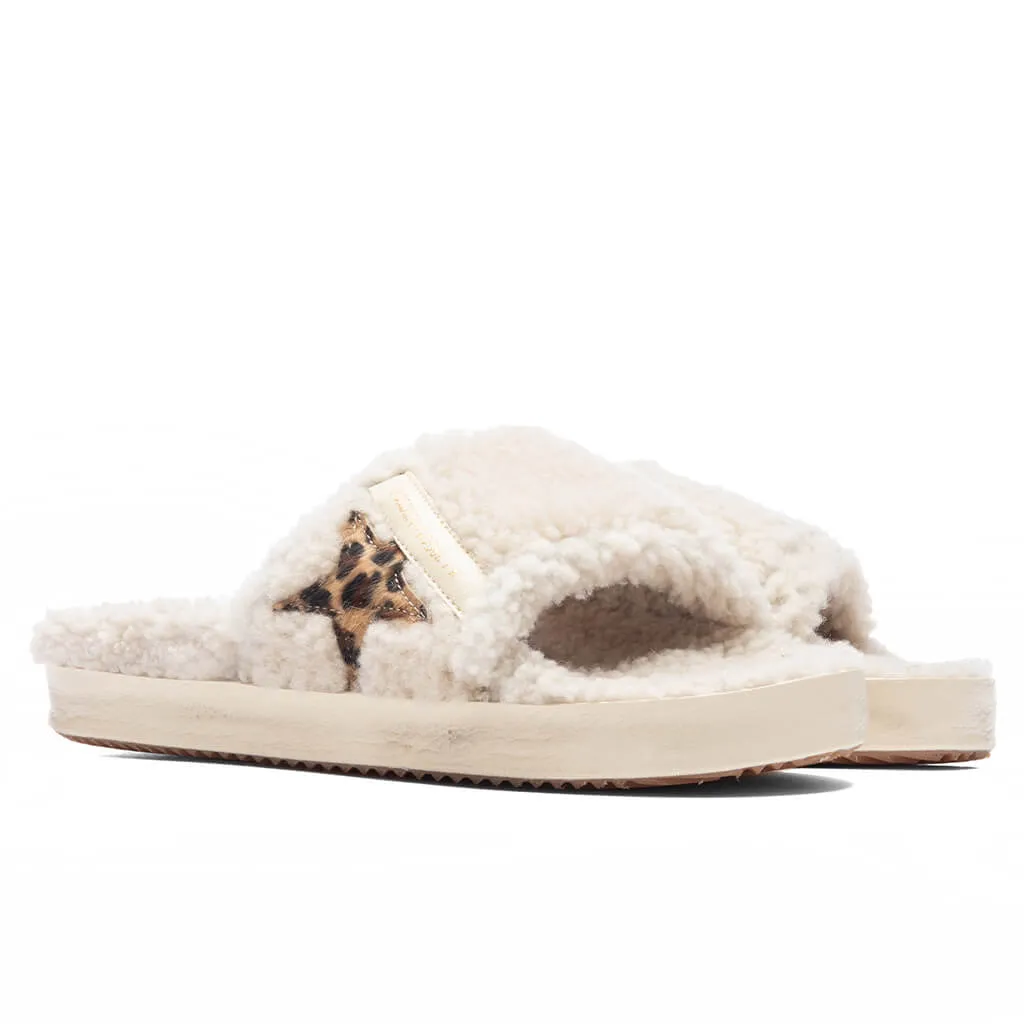 Women's Shearling Poolstar - Beige/Brown Black Leo