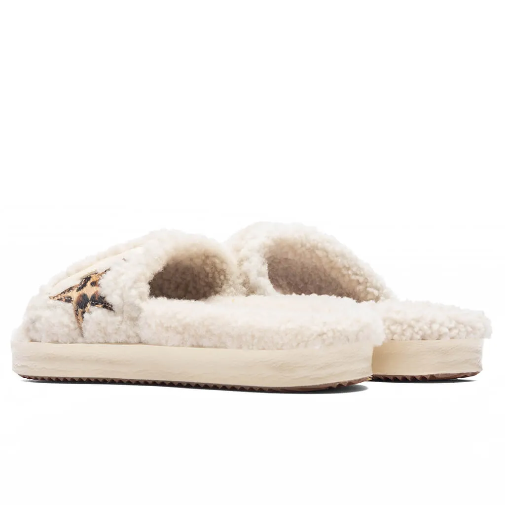 Women's Shearling Poolstar - Beige/Brown Black Leo