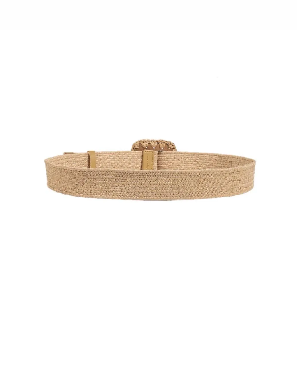 Woven Knitted Grass Square Buckle Belt