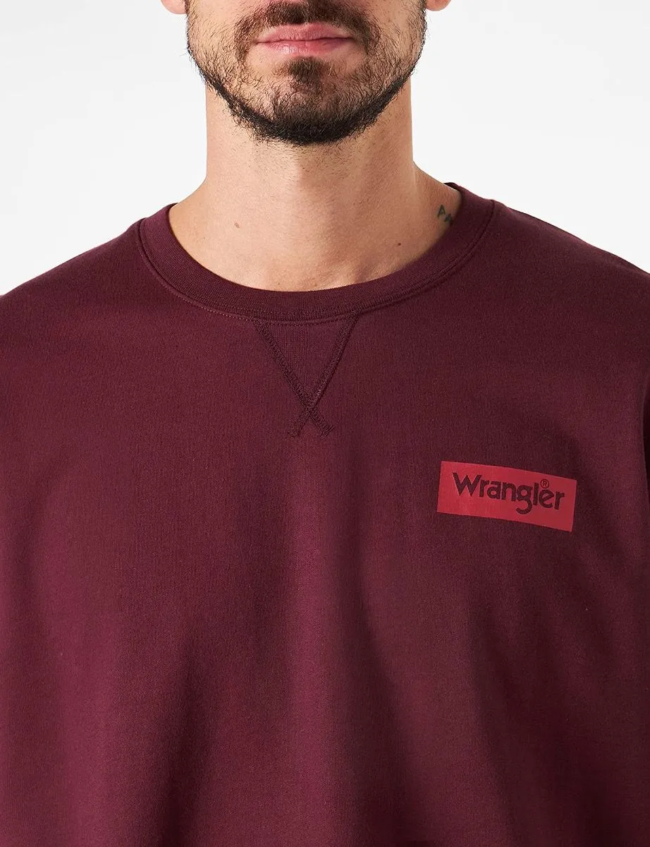 Wrangler Logo Crew Neck Sweatshirts Winetasting