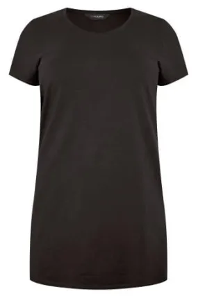 YOURS Curve Black Longline T-Shirt