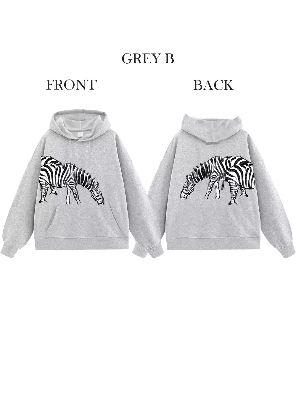 Zebra Dual Match Hoodies Unisex Valentine Artist Hand Painting A& B Couple Matching Hoodies