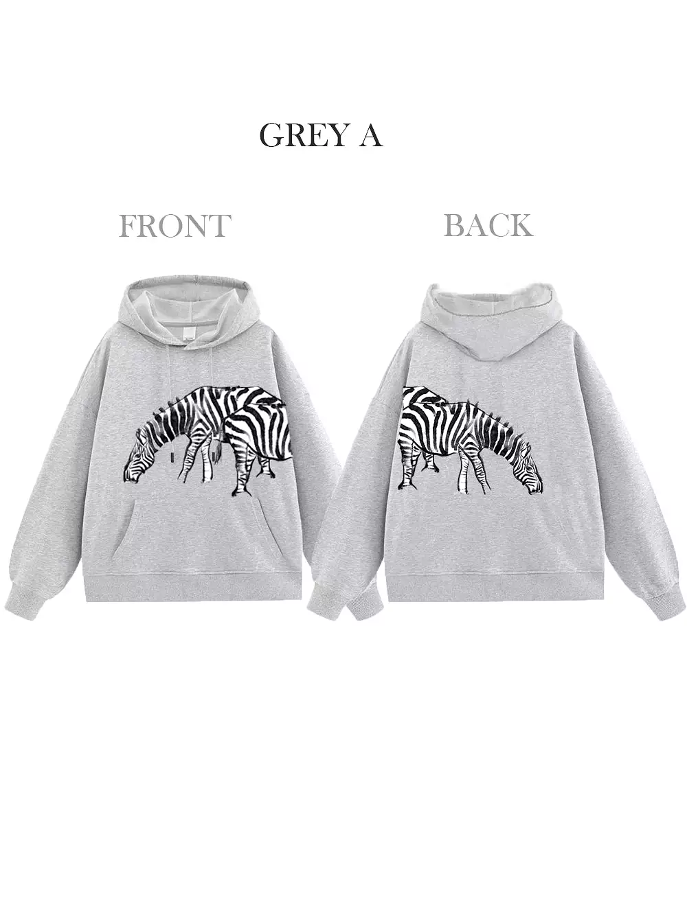 Zebra Dual Match Hoodies Unisex Valentine Artist Hand Painting A& B Couple Matching Hoodies