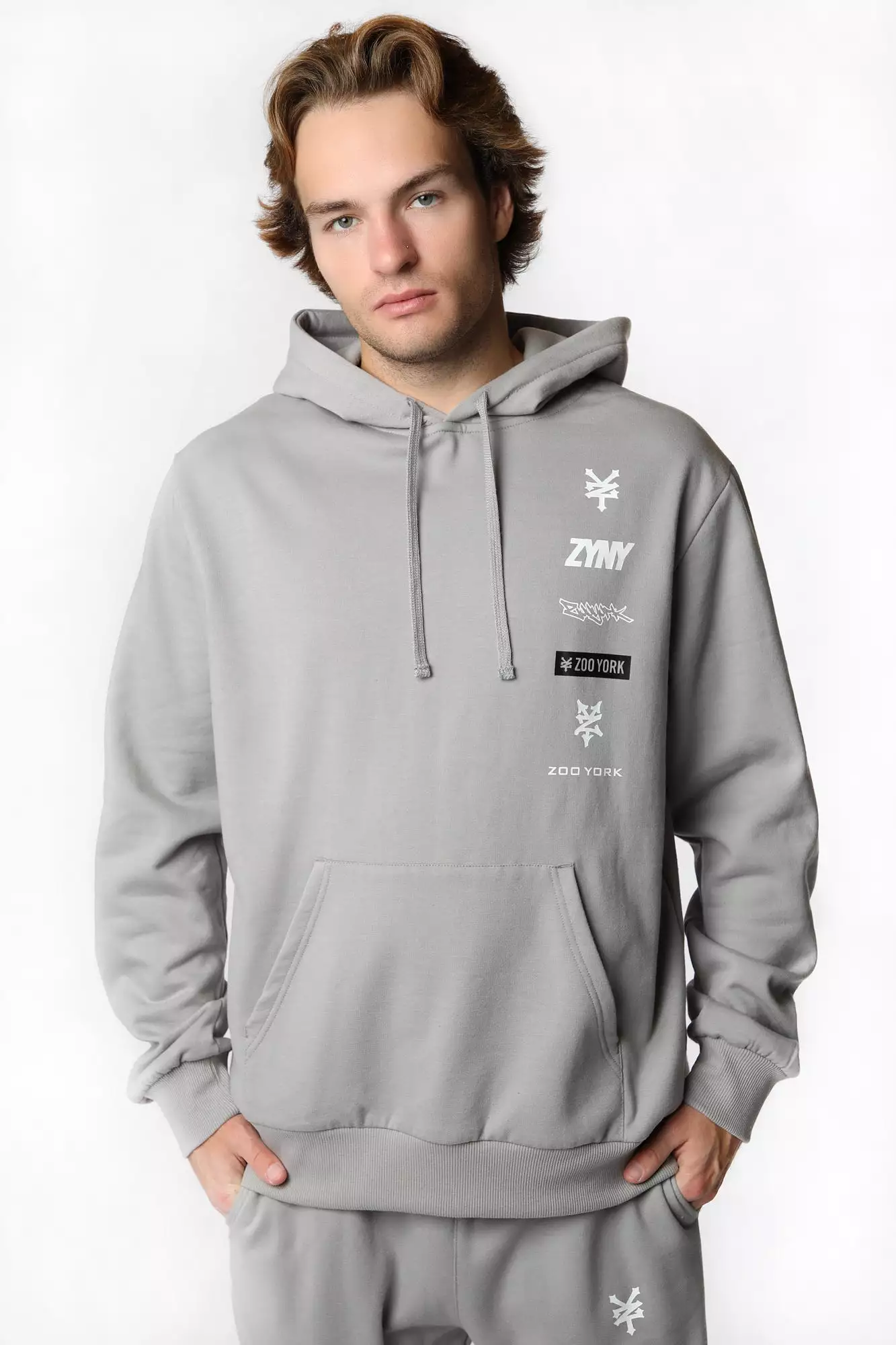 Zoo York Mens Multi Logo Hoodie